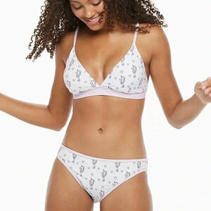 Juniors' Graphic Print‎ Triangle Bikini Top